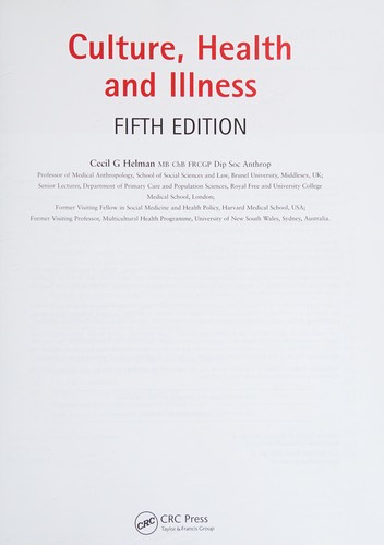 Culture, Health and Illness — cover